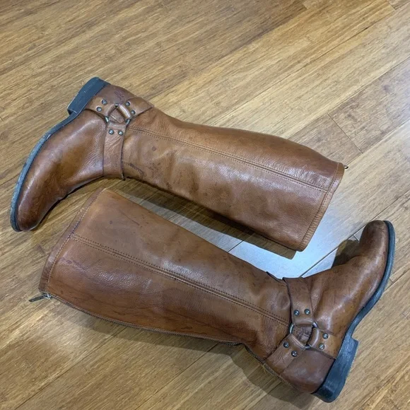 Frye Phillip Harness Tall Boots #70511 Sz. 8.5 - Picture 2 of 11